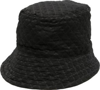 Engineered Garments quilted bucket hat - men - Polyester - S - Black