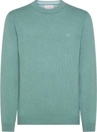 Sun 68 Cenere Sweater warm l/s - Heren - Ronde hals truien - Groen - XL - Truien & Vesten