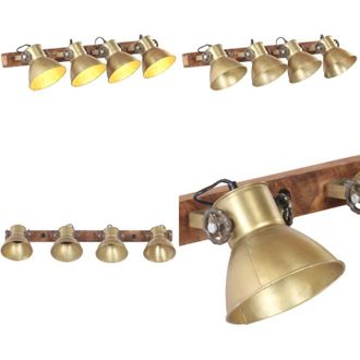 vidaXL Lampada da Parete Stile Industriale Ottone 90x25 cm E27 - Lampada da parete in ottone - Lampada da parete con paralume in ferro