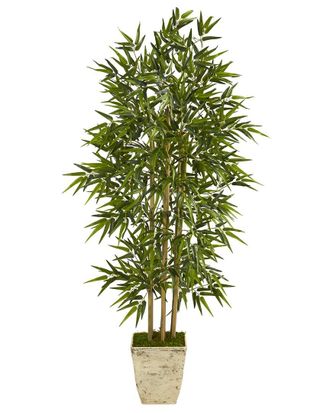 Nearly Natural 65In Bamboo Artificial Tree In Country Planter