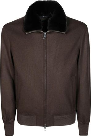 Montecore Giubbotto Imbottito Lana + Pelliccia - Heren - Winterjassen - Bruin - XL - Wol - Jassen