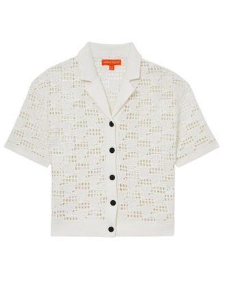 Reiss Fleur Crochet Cuban Shirt