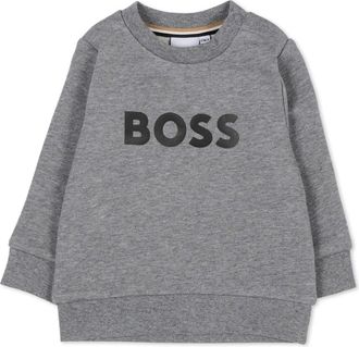 HUGO BOSS Kids Sweatshirts, male, Gray, 12 M, Round Neck Sweatshirt