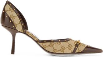 Gucci Brown Color Block Pumps