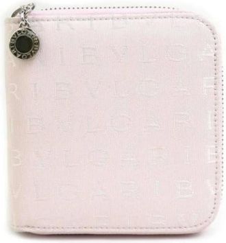 Bulgari Pre-owned Wallets, female, Pink, Size: ONE SIZE Pre-owned Canvas Wallet