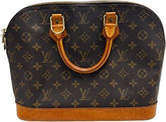Louis Vuitton Alma Handbag Monogram Canvas Brown Canvas Handbag (Pre-Owned)