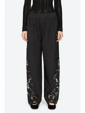 Sea New York Sabine Embroidery Pants In Black