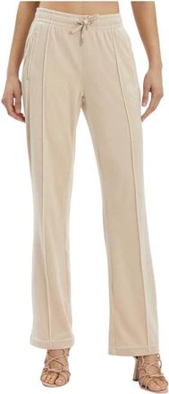 Juicy Couture Tina Wide Broeken - Dames - Wijde Broeken - Beige - XS - Katoen - Broeken