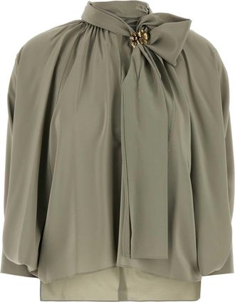 Max Mara Sage Green Silk Leonida Blouse