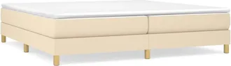 vidaXL Cama Sin Colch&oacute;n Tela Color Crema 200x200 Cm Vidaxl