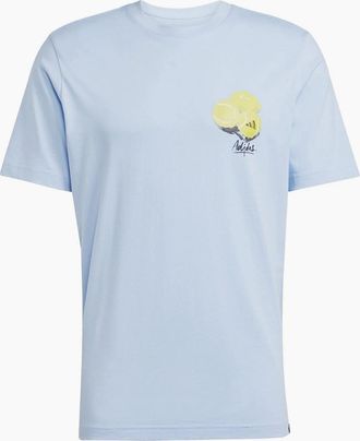 adidas Mens Crew Neck Short Sleeve Regular Fit T-Shirt - Blue - Size: 40