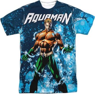 Gildan Justice League of America Bubbles Everywhere Short Sleeve Adult Poly Crew Tee / T-Shirt