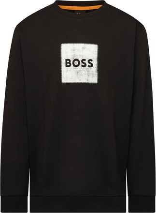 HUGO BOSS Heren Boss We Stitch Sweatshirt in Zwart