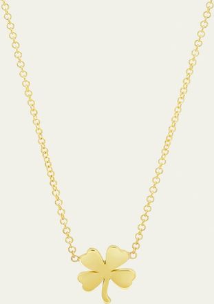 Jennifer Meyer Mini Clover Necklace in Yellow Gold