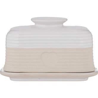 Mason Cash Rustic Charm Butter Dish, Covered Stoneware Butter Keeper in Beige at Nordstrom
