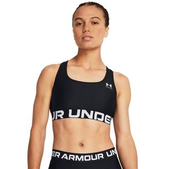 Under Armour Sport-BH UNDER ARMOUR UA HG MID BRANDED, Damen, Gr. XXL, N-Gr, weiss (schwarz,, wei&szlig;), Obermaterial: 88% Polyester, 12% Elasthan, BHs Sport-BH