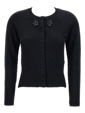 Simone Rocha Kasjmier vest verfraaid met kralen - Zwart