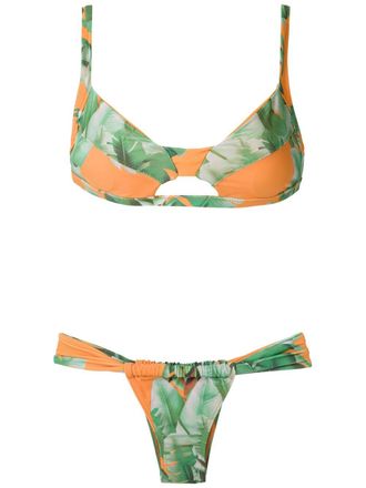 Amir Slama Bikini con stampa - Verde