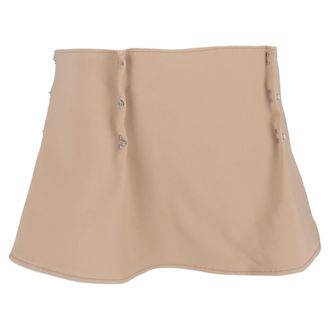Dion Lee Hooks Accent Mini Skirt in Beige Cotton