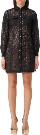 Michael Kors Mf 381Q43Tq Mini Kanten Jurk - Dames - Shirt Kleedjes - Zwart - M - Kleedjes