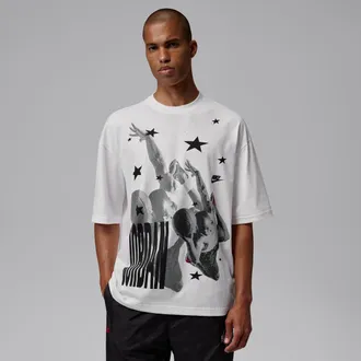 Nike Jordan Mens Jordan Oversized T-Shirt in White | IZ3178-100