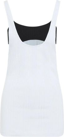 The Attico Geribbeld Jersey Tanktop - Dames - Tops zonder mouwen - Blauw - M - Katoen - Tops