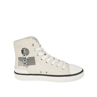 Isabel Marant Beige Canvas High Top Womens Sneakers