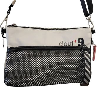 Like Dreams Mesh Clout +9 Crossbody Fanny Pack In Ivory/black