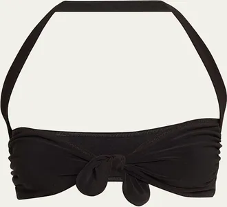 Norma Kamali Tie-Front Bra Bikini Top