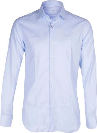 Xacus Formal Shirts, male, Blue, Size: 3XL Tailored classic cotton shirt made in Italy