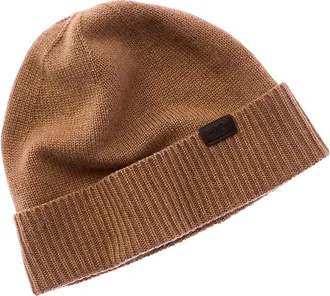 Hickey Freeman Rib Cuff Jersey Cashmere Beanie