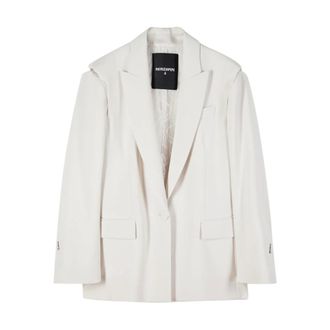 Patrizia Pepe Patrizia Pepe, Blazers, female, Beige, Size: XS Oversized Lace-back Blazer