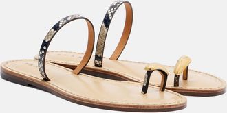 Amanu Studio Kibera snake-effect leather sandals