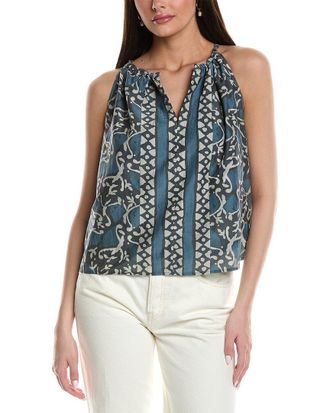 Velvet Rhea Silk-Blend Top