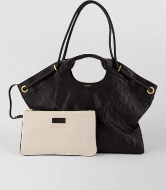 Balmain large lambskin tote bag