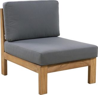 Vente-Unique Silla de jard&iacute;n de teca - Natural claro y gris - SUMINI de MYLIA