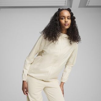 Puma Giacca a vento Essentials vestibilit&agrave; regolare da donna, Abbigliamento, Bianco, XL