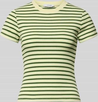 Topshop Slim Fit T-Shirt mit Rundhalsausschnitt Modell Sally in Hellgruen Melange, Gr&ouml;&szlig;e XS