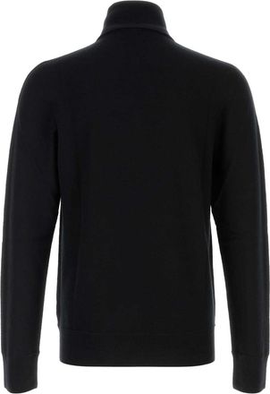The Row Mens Black Cashmere Bjorn Sweater Exterior: Maglieria
