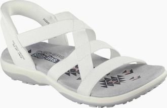 Skechers Womens Reggae Slim Stretch Flex Womens Sandals - White - Size: 7