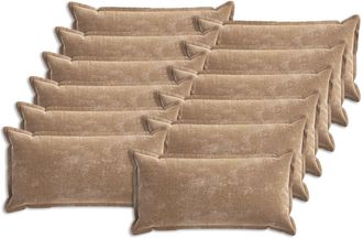 vidaXL Funda De Almohada 12 Uds. Houten Marr&oacute;n 40 X 80 Cm Vidaxl