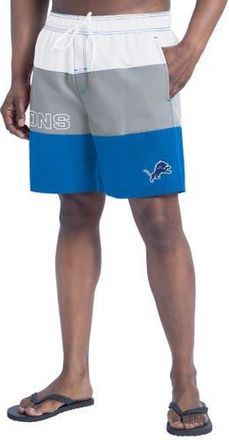 G-III Sports by Carl Banks Mens G-III Sports by Carl Banks Blue/Silver Detroit Lions Sunrise Volley Swim Shorts at Nordstrom, Size Xx-Large