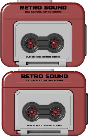 Generic Cassette Player Keychain, 2 Color Funny Retro Tape Cassette Recorder Keyring, Novelty Mini Tape Recorder Music Bag Charm, Portable Cassettes Tapes Pla