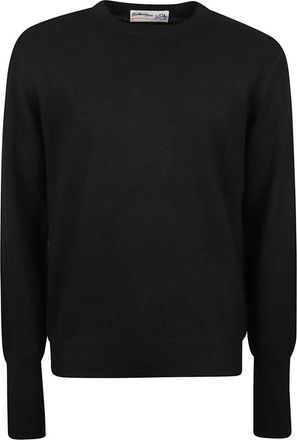 Ballantyne Plain Stitch Sweater - Heren - Cashmere truien - Zwart - L - Kasjmier - Truien & Vesten