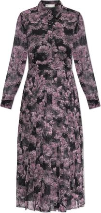 Tory Burch Jurk met geplooide zoom - Dames - Shirt Kleedjes - Veelkleurig - 2XS - Polyester - Kleedjes