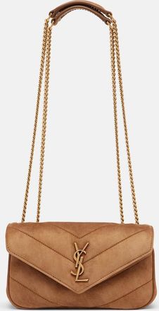 Saint Laurent Borsa a spalla Loulou Mini in suede