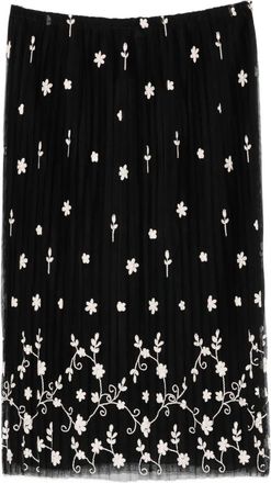 Toteme Tulen midi-rok met bloemenprint - Zwart