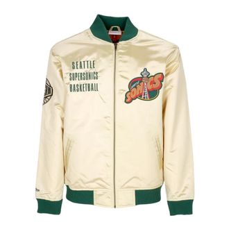 Mitchell & Ness NBA Team OG 2.0 Lichtgewicht Satijnen Jas - Heren - Bomber jackets - Geel - XL - Satijn - Jassen