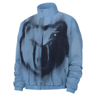 Nike Mens Memphis Grizzlies Standard Issue Basketball Woven Jacket in Blue | II6071-422