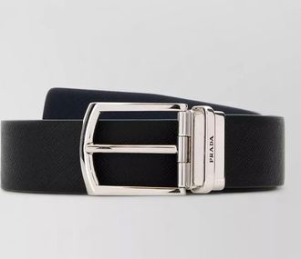 Prada leather belt adjustable length multiple holes